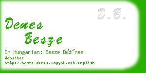 denes besze business card